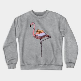 Flamingo and Poodle Crewneck Sweatshirt